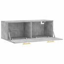 vidaXL betonszürke szerelt fa faliszekrény 100 x 36,5 x 35 cm