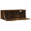 vidaXL füstös tölgy színű szerelt fa faliszekrény 100 x 36,5 x 35 cm