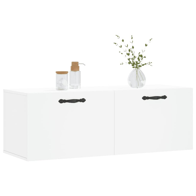 vidaXL fehér szerelt fa faliszekrény 100 x 36,5 x 35 cm