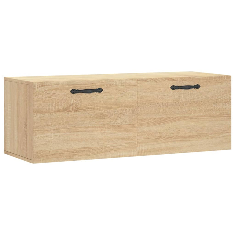 vidaXL sonoma tölgy színű szerelt fa faliszekrény 100 x 36,5 x 35 cm