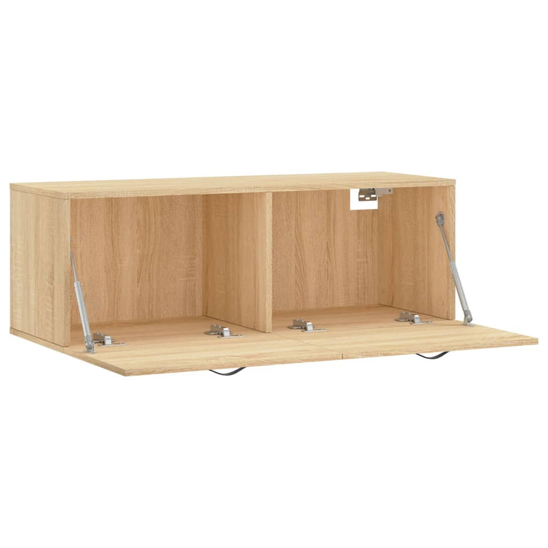 vidaXL sonoma tölgy színű szerelt fa faliszekrény 100 x 36,5 x 35 cm