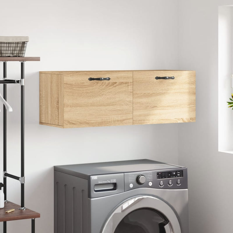 vidaXL sonoma tölgy színű szerelt fa faliszekrény 100 x 36,5 x 35 cm