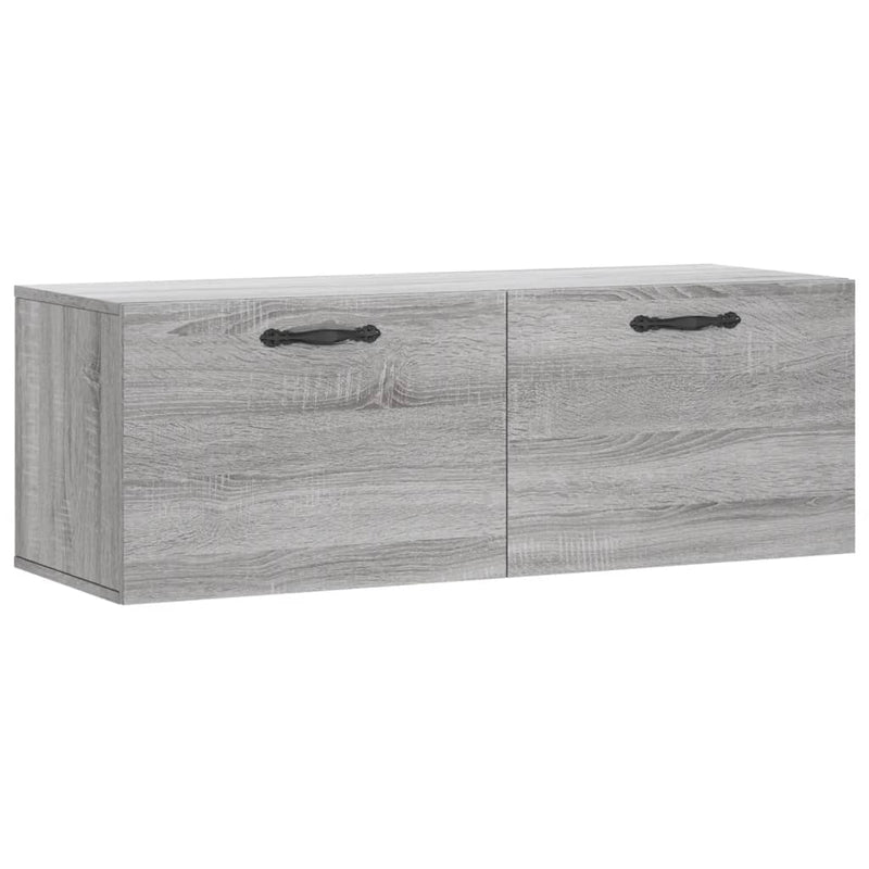 vidaXL szürke sonoma színű szerelt fa faliszekrény 100 x 36,5 x 35 cm