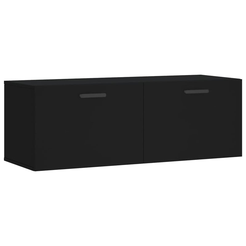 vidaXL fekete szerelt fa faliszekrény 100 x 36,5 x 35 cm
