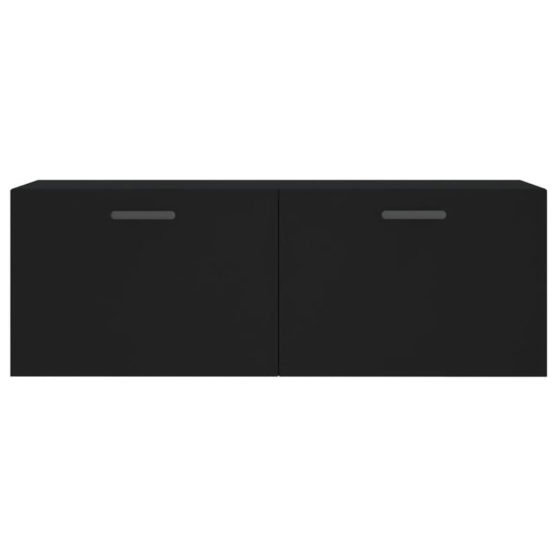 vidaXL fekete szerelt fa faliszekrény 100 x 36,5 x 35 cm