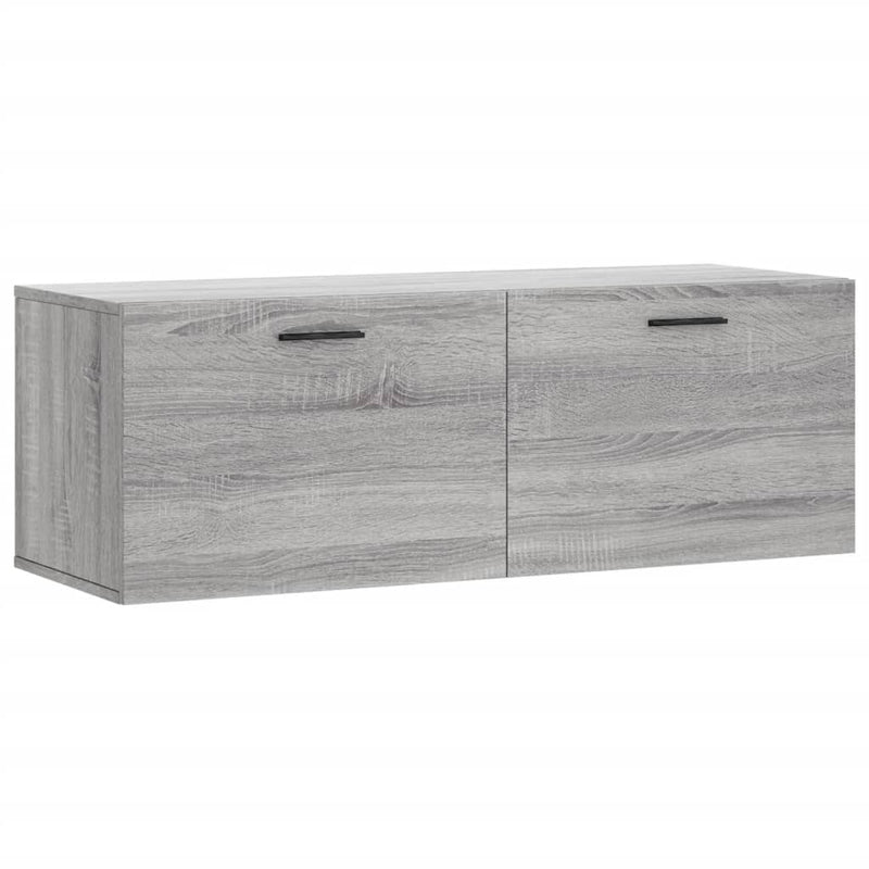 vidaXL szürke sonoma színű szerelt fa faliszekrény 100 x 36,5 x 35 cm
