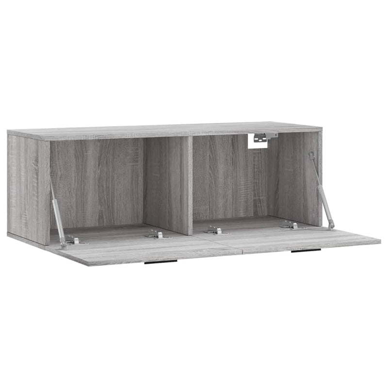vidaXL szürke sonoma színű szerelt fa faliszekrény 100 x 36,5 x 35 cm