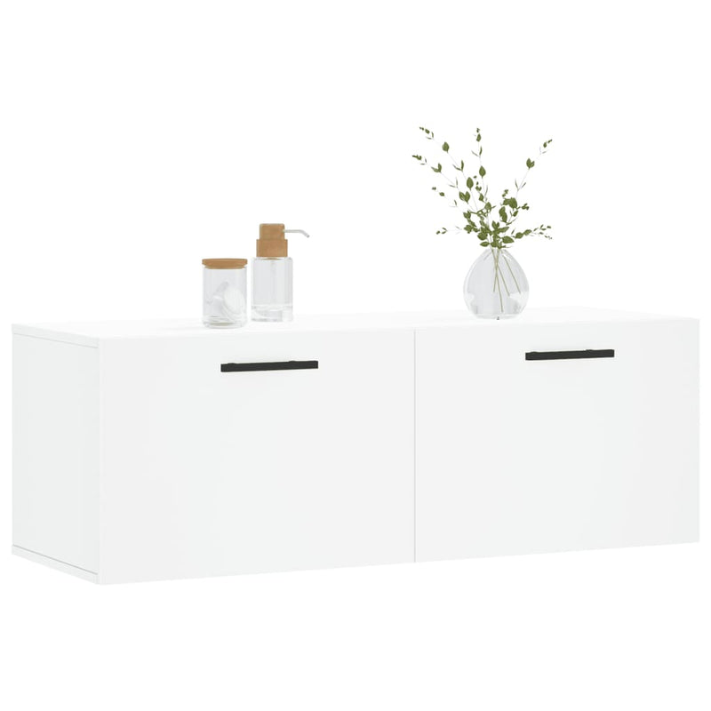 vidaXL fehér szerelt fa faliszekrény 100 x 36,5 x 35 cm