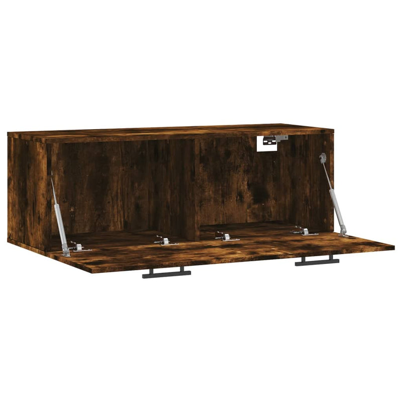 vidaXL füstös tölgy színű szerelt fa faliszekrény 100 x 36,5 x 35 cm