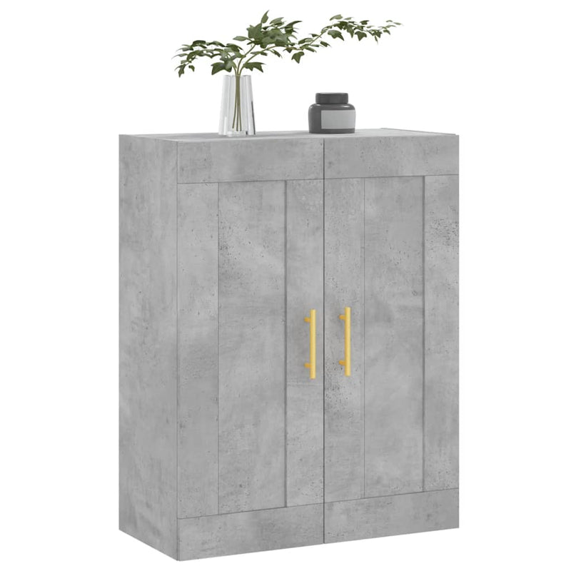 vidaXL betonszürke szerelt fa fali szekrény 69,5 x 34 x 90 cm