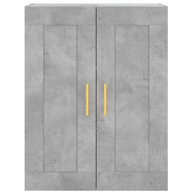vidaXL betonszürke szerelt fa fali szekrény 69,5 x 34 x 90 cm