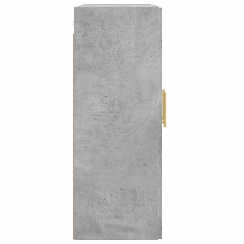vidaXL betonszürke szerelt fa fali szekrény 69,5 x 34 x 90 cm