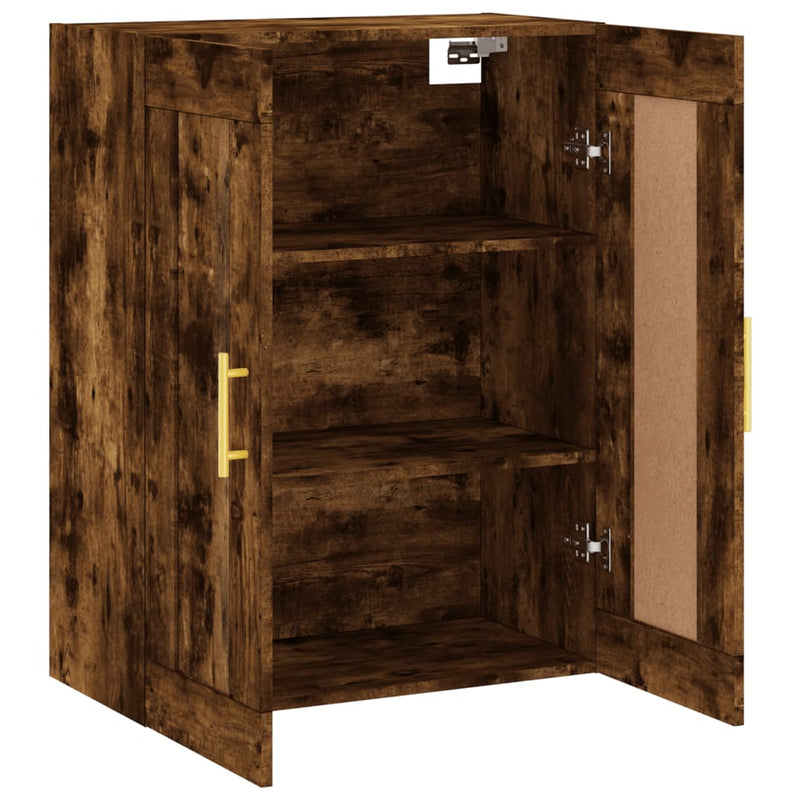 vidaXL füstös tölgy szerelt fa fali szekrény 69,5 x 34 x 90 cm