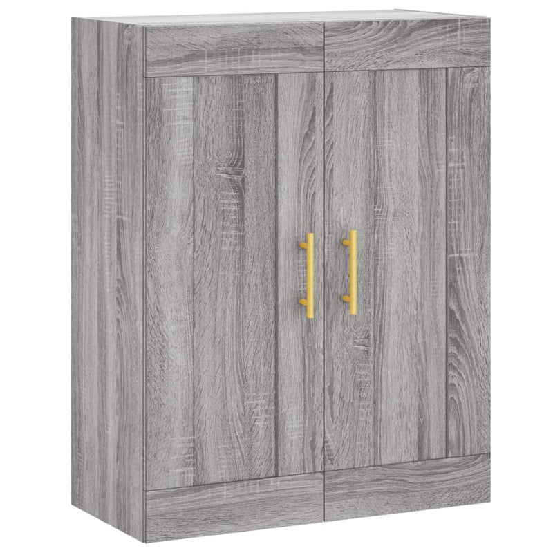 vidaXL szürke sonoma szerelt fa fali szekrény 69,5 x 34 x 90 cm