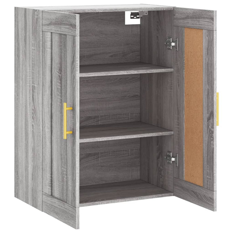 vidaXL szürke sonoma szerelt fa fali szekrény 69,5 x 34 x 90 cm