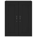 vidaXL fekete szerelt fa fali szekrény 69,5 x 34 x 90 cm
