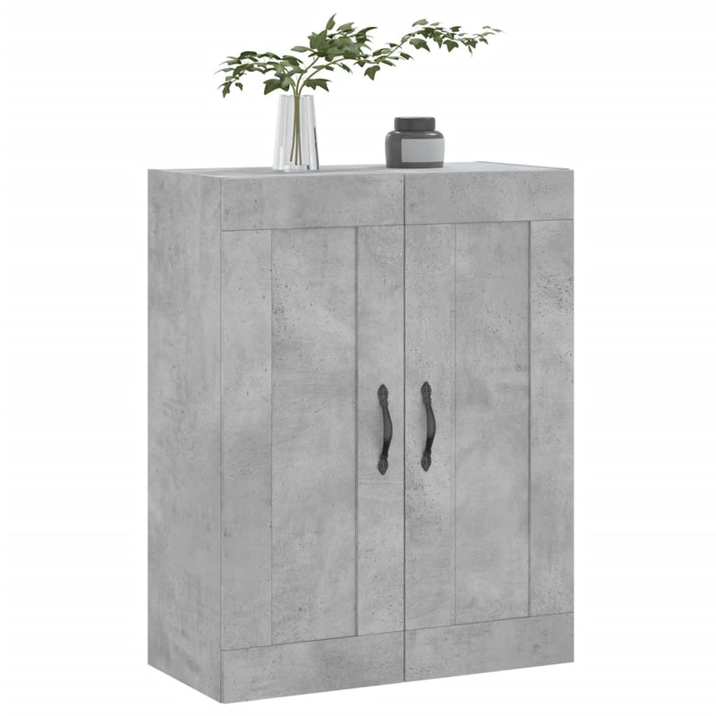 vidaXL betonszürke szerelt fa fali szekrény 69,5 x 34 x 90 cm