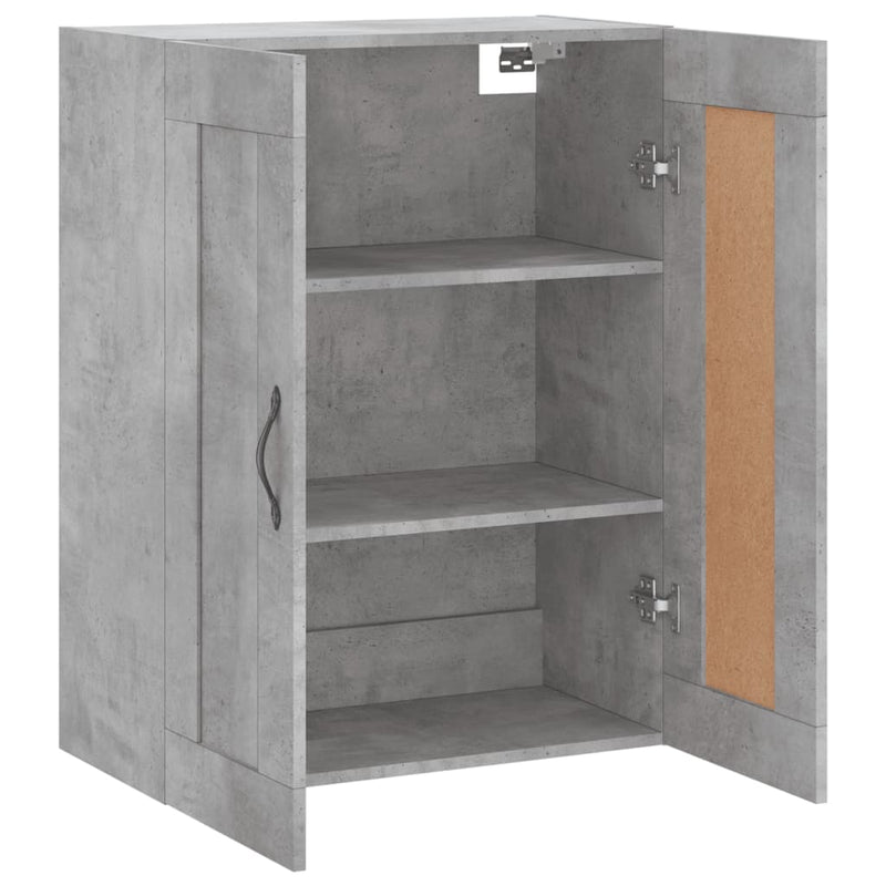vidaXL betonszürke szerelt fa fali szekrény 69,5 x 34 x 90 cm