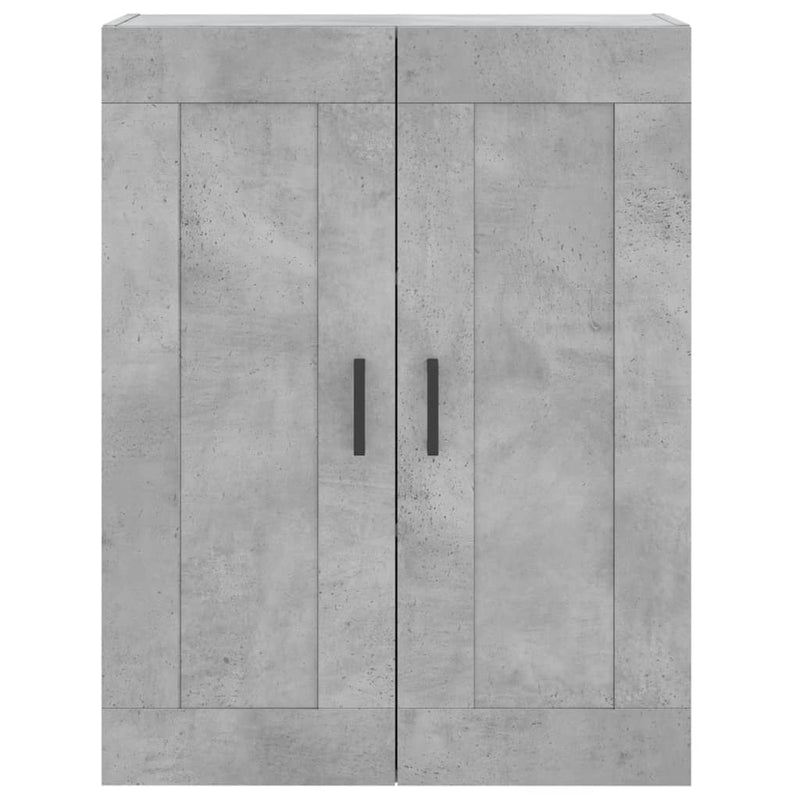 vidaXL betonszürke szerelt fa fali szekrény 69,5 x 34 x 90 cm