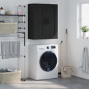 vidaXL fekete szerelt fa fali szekrény 69,5 x 34 x 90 cm