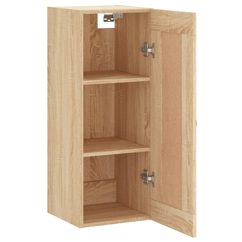 vidaXL sonoma tölgy szerelt fa fali szekrény 34,5x34x90 cm