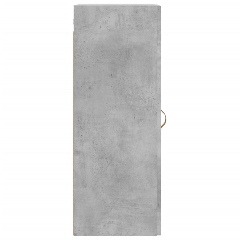 vidaXL betonszürke szerelt fa fali szekrény 34,5x34x90 cm