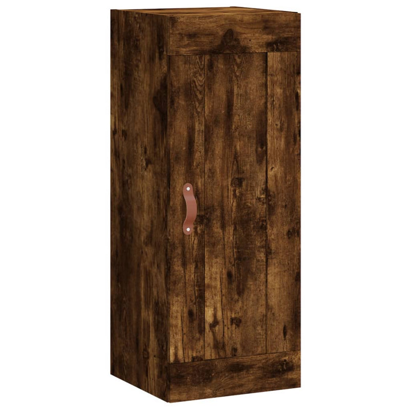 vidaXL füstös tölgy színű szerelt fa fali szekrény 34,5 x 34 x 90 cm