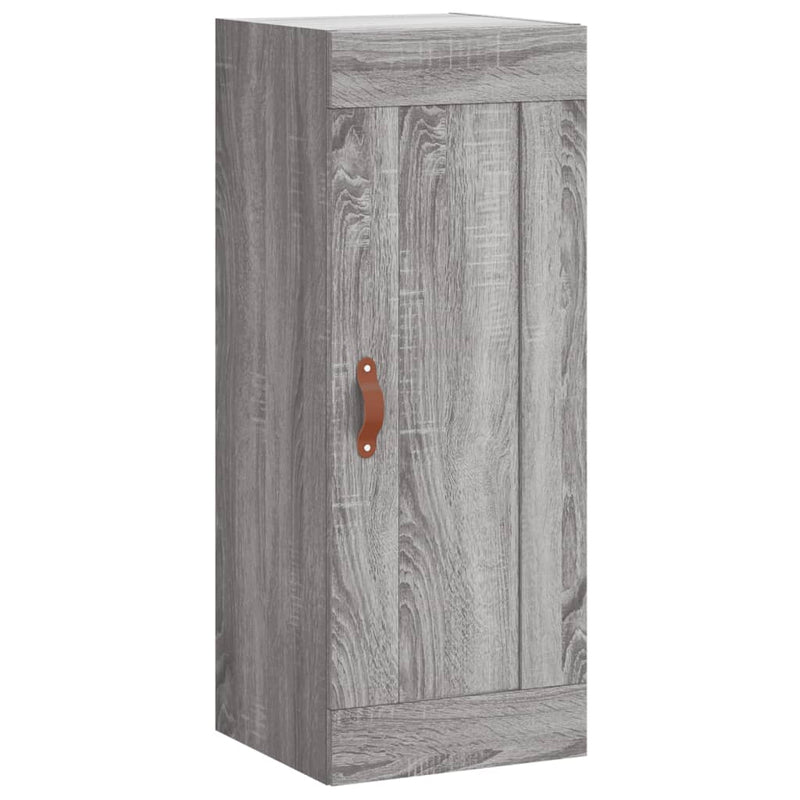 vidaXL szürke sonoma szerelt fa fali szekrény 34,5x34x90 cm