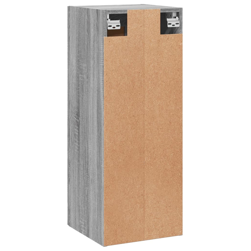 vidaXL szürke sonoma szerelt fa fali szekrény 34,5x34x90 cm