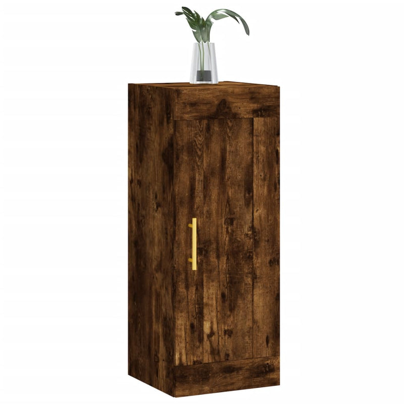 vidaXL füstös tölgy színű szerelt fa fali szekrény 34,5 x 34 x 90 cm