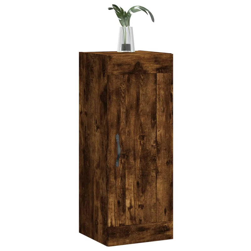 vidaXL füstös tölgy színű szerelt fa fali szekrény 34,5 x 34 x 90 cm