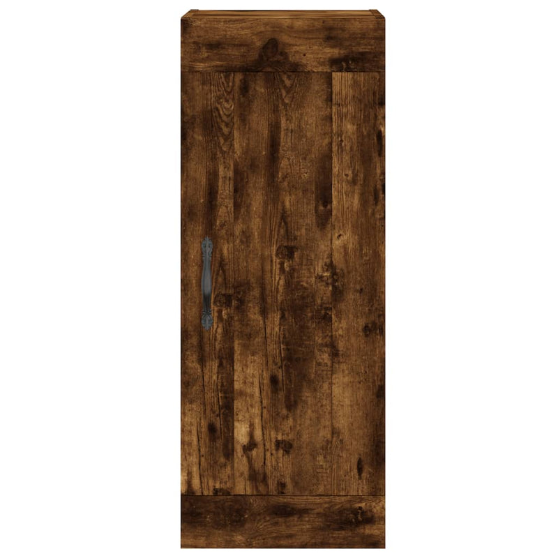 vidaXL füstös tölgy színű szerelt fa fali szekrény 34,5 x 34 x 90 cm