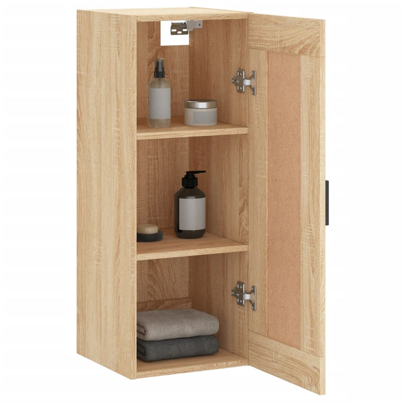 vidaXL sonoma tölgy szerelt fa fali szekrény 34,5x34x90 cm