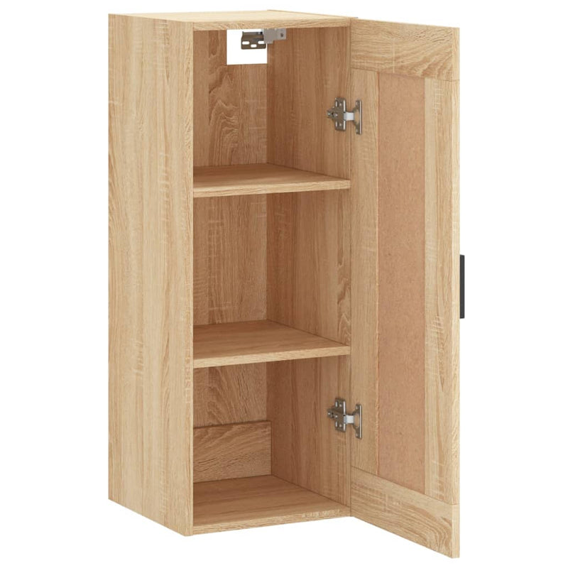 vidaXL sonoma tölgy szerelt fa fali szekrény 34,5x34x90 cm
