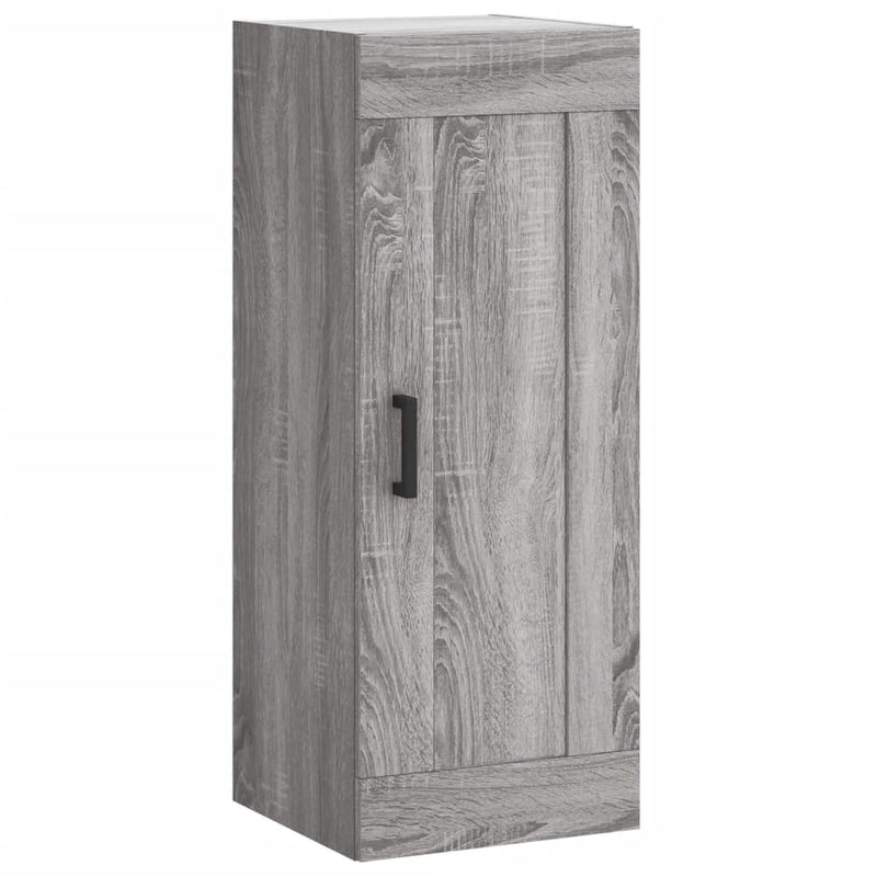 vidaXL szürke sonoma szerelt fa fali szekrény 34,5x34x90 cm