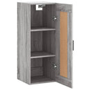 vidaXL szürke sonoma szerelt fa fali szekrény 34,5x34x90 cm