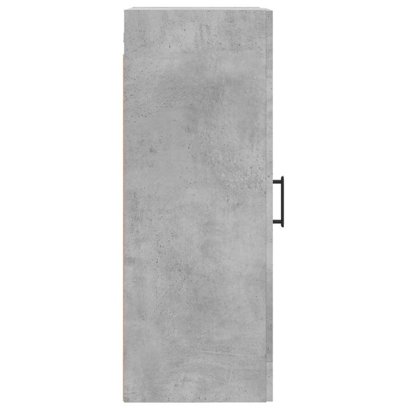 vidaXL betonszürke szerelt fa fali szekrény 34,5x34x90 cm