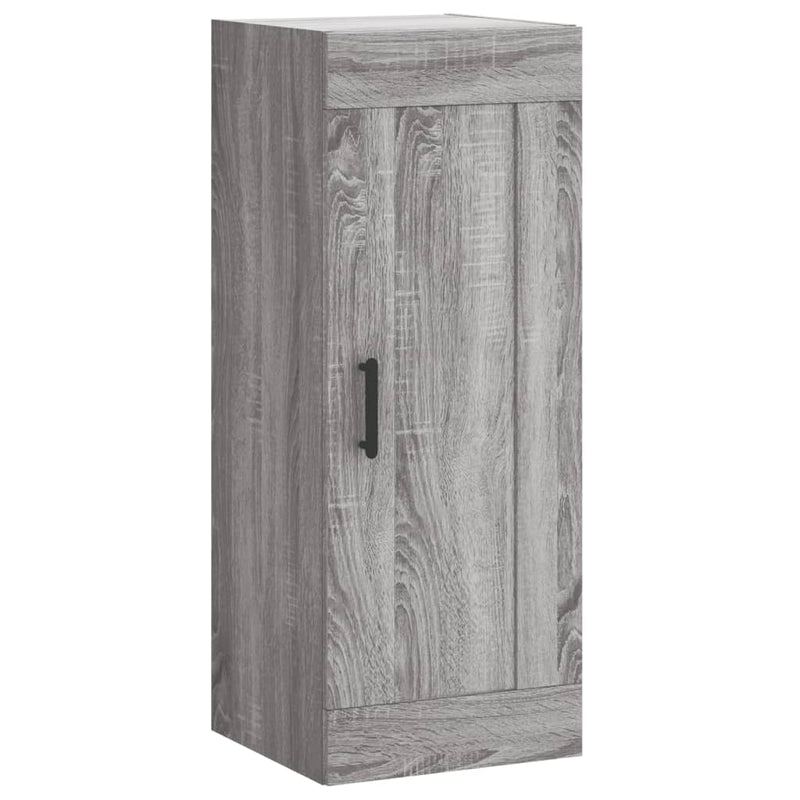 vidaXL szürke sonoma szerelt fa fali szekrény 34,5x34x90 cm
