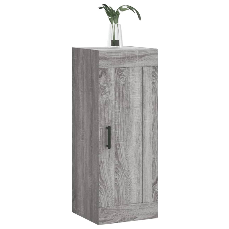 vidaXL szürke sonoma szerelt fa fali szekrény 34,5x34x90 cm