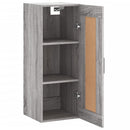 vidaXL szürke sonoma szerelt fa fali szekrény 34,5x34x90 cm