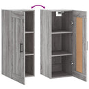 vidaXL szürke sonoma szerelt fa fali szekrény 34,5x34x90 cm