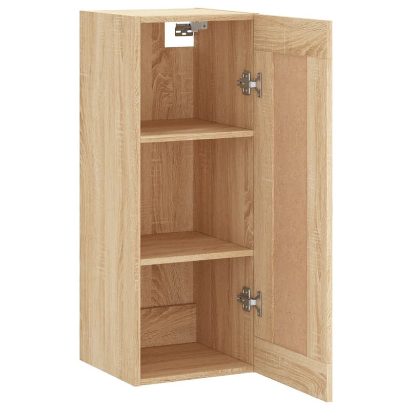 vidaXL sonoma tölgy szerelt fa fali szekrény 34,5x34x90 cm