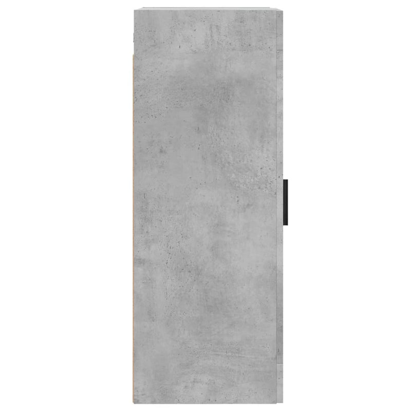 vidaXL betonszürke szerelt fa fali szekrény 34,5x34x90 cm