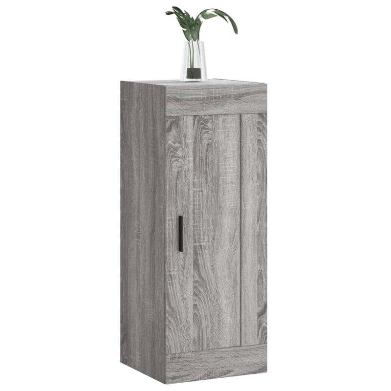vidaXL szürke sonoma szerelt fa fali szekrény 34,5x34x90 cm