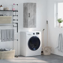 vidaXL betonszürke szerelt fa fali szekrény 34,5x34x90 cm