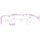 vidaXL 2 db négyszögletű szállítókocsi 250 kg 50 x 35 x 11,5 cm