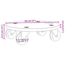 vidaXL 2 db kerek kerek szállítókocsi 250 kg Ø38 x 11,5 cm