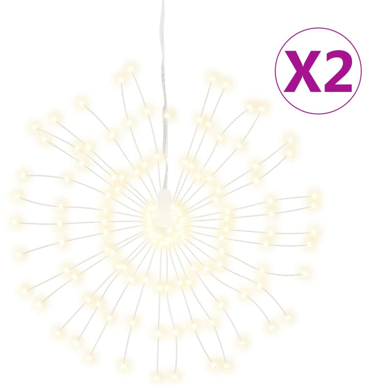 vidaXL 2 db karácsonyi meleg fehér csillagfény 140 db LED 17 cm