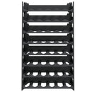 vidaXL fekete rakásolható PP bortartó állvány 48 palacknak