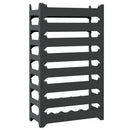 vidaXL fekete rakásolható PP bortartó állvány 48 palacknak